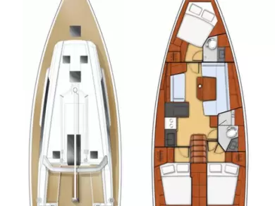Wynajem łodzi Kaštela tanio Oceanis 41.1