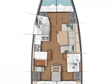 Jeanneau Sun Odyssey 440 między profesjonalistami a osobami prywatnymi w Lavrio