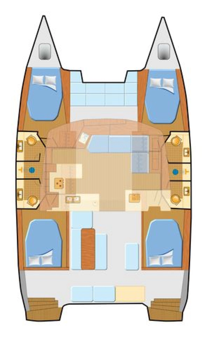 Wynajem Katamaran Fountaine Pajot z patentem 