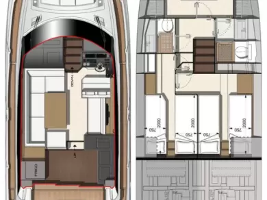 Wynajem łodzi Biograd na Moru tanio Prestige 460 Fly - 3 + 1 cab.