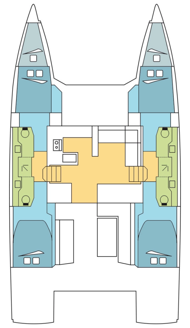 Wynajem łodzi Bavaria Nautitech 47 Power - 4 + 2 cab. w Donji Seget na SamBoat 