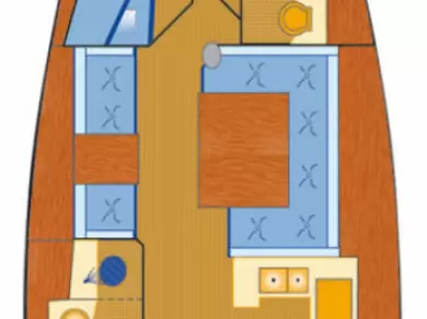 Wynajem Żaglowiec Jeanneau z patentem 