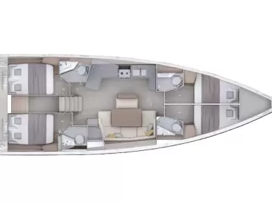 Bénéteau Oceanis 47 - 4 cab. między profesjonalistami a osobami prywatnymi w Rhodes (City)