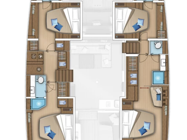 Wynajmij Lagoon Lagoon 55 - 4 + 2 cab. w Trogir