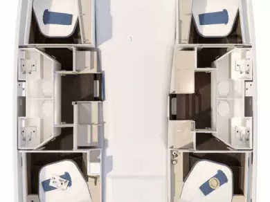 Wynajem Katamaran Fountaine Pajot z patentem 