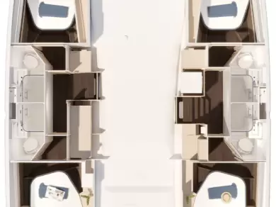 Fountaine Pajot Fountaine Pajot FP 44 Quatuor - 4 cab. między profesjonalistami a osobami prywatnymi w Trogir