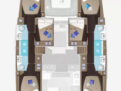 Wynajmij Katamaran z lub bez skippera Lagoon w Palairos