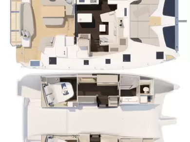 Wynajem Katamaran Fountaine Pajot z patentem 