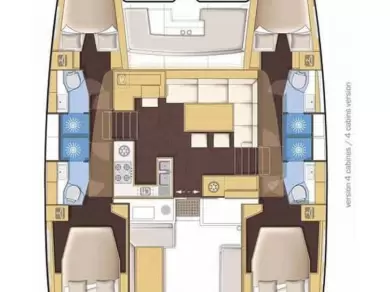 Lagoon Lagoon 46 między profesjonalistami a osobami prywatnymi w Nydri