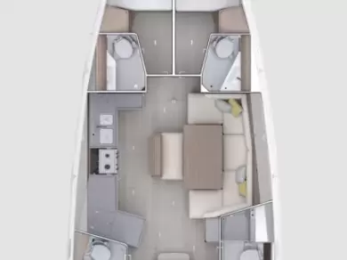 Wynajem Żaglowiec Bénéteau z patentem 