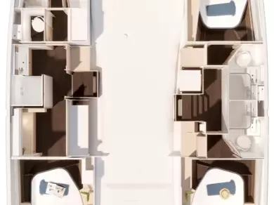 Fountaine Pajot Fountaine Pajot FP 44 Maestro - 3 cab. między profesjonalistami a osobami prywatnymi w Saint-Raphael