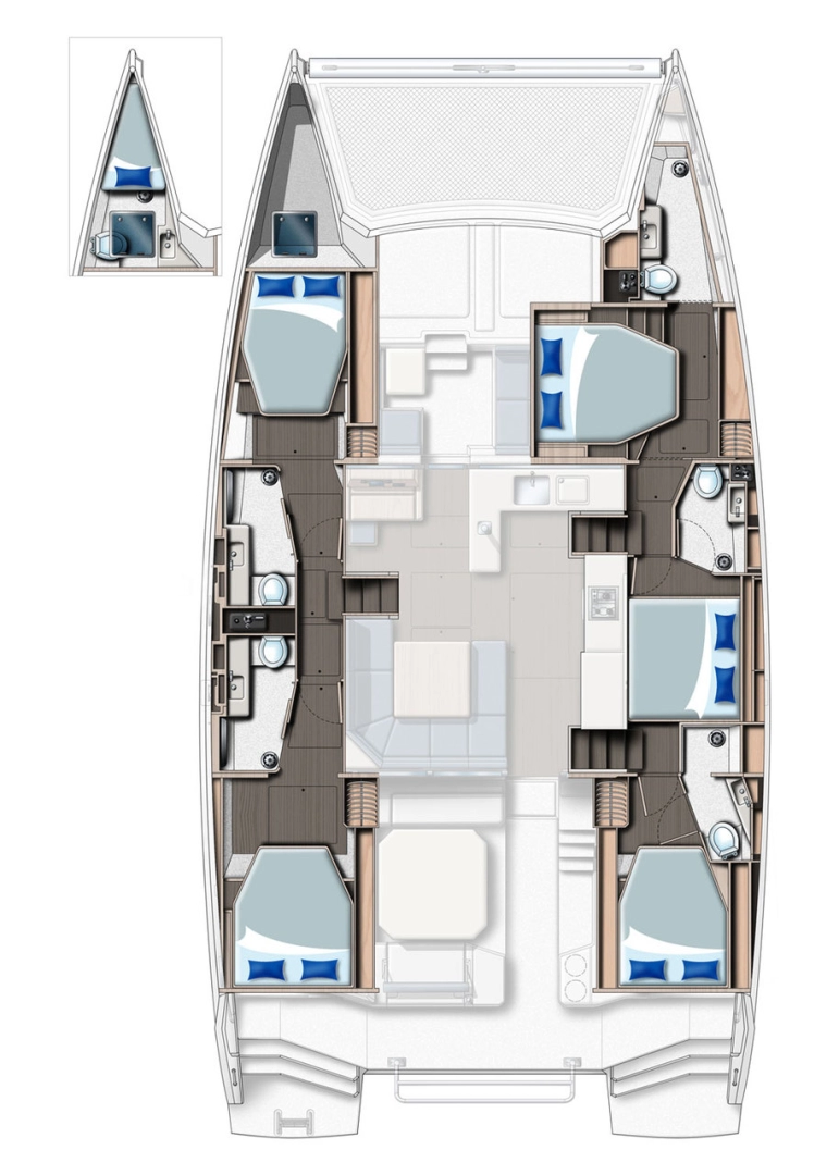 Wynajem w Sukosan- Leopard Catamarans / Robertson & Caine Leopard 50 - 5 + 1 cab na SamBoat