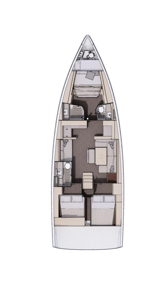 Dufour Dufour 470 między profesjonalistami a osobami prywatnymi w Cagliari