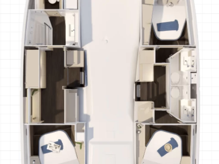 Wynajem Katamaran Fountaine Pajot z patentem 