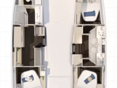 Wynajem Katamaran Fountaine Pajot z patentem 