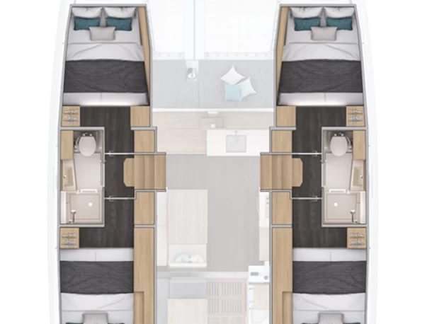 Wynajem łodzi Jezera tanio Lagoon 38 - 4 cab.