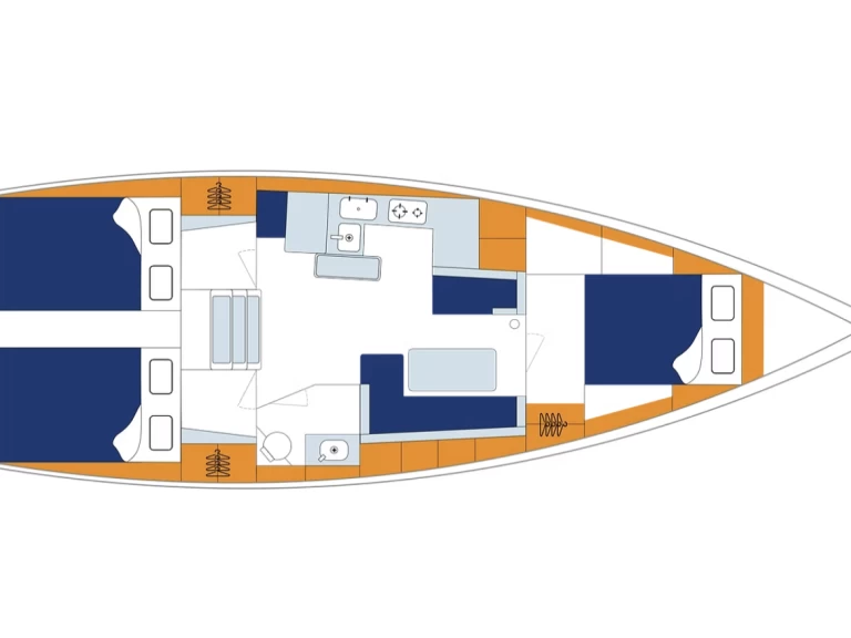 Wynajem Żaglowiec Jeanneau z patentem 