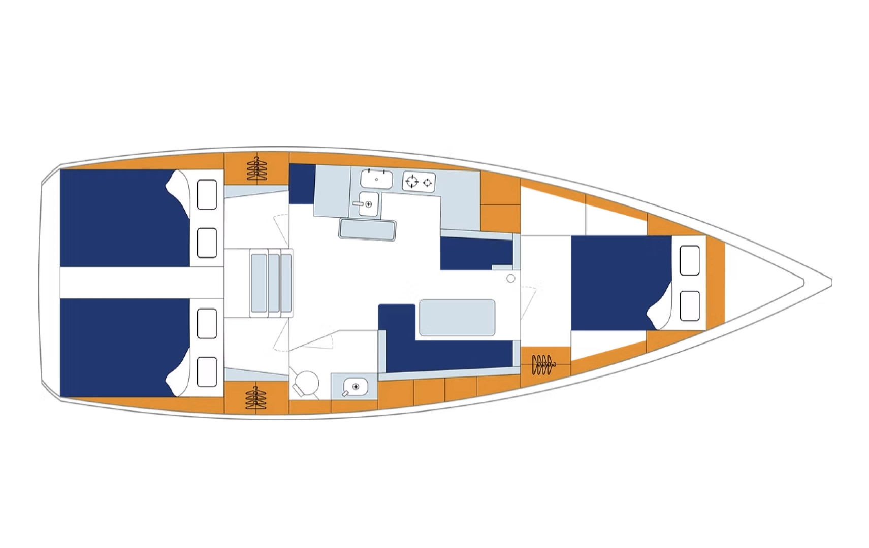 Wynajem Żaglowiec Jeanneau z patentem 