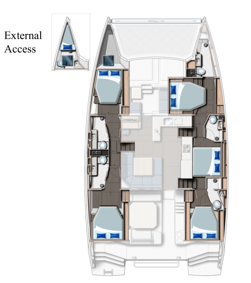 Wynajem łodzi Leopard Catamarans / Robertson & Caine Leopard 50 - 5 + 1 cab w Cannigione na SamBoat 