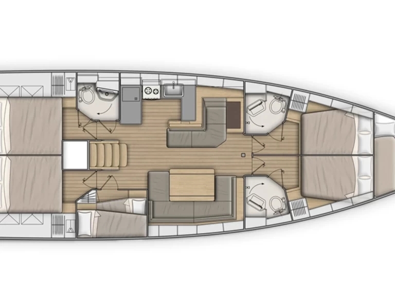 Wynajem Żaglowiec w Nikiána - Bénéteau Oceanis 51.1
