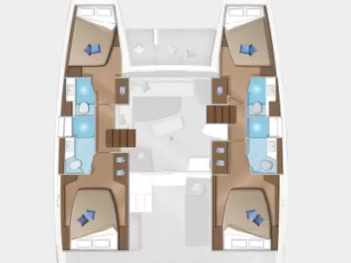 Wynajem łodzi Lavrio tanio Lagoon 42