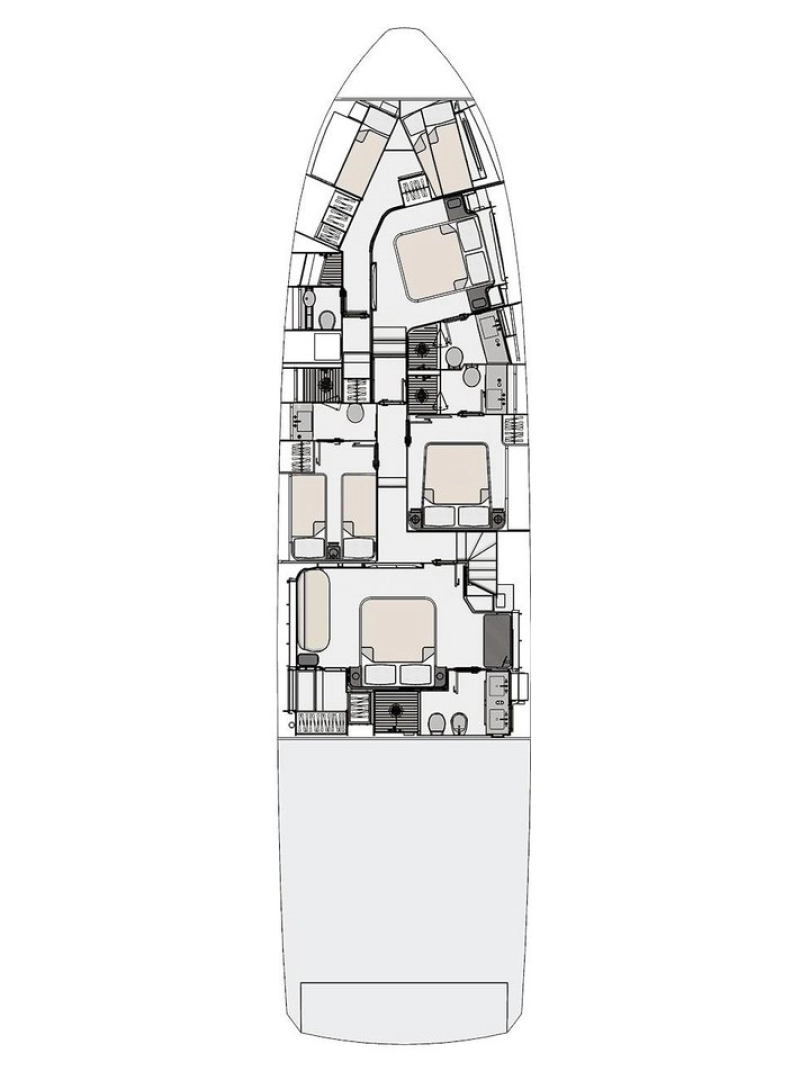 Wynajem łodzi Podstrana tanio Azimut 78 Fly - 4 + 1 cab.