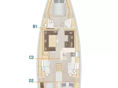 Wynajmij Hanse Hanse 588 w Donji Seget