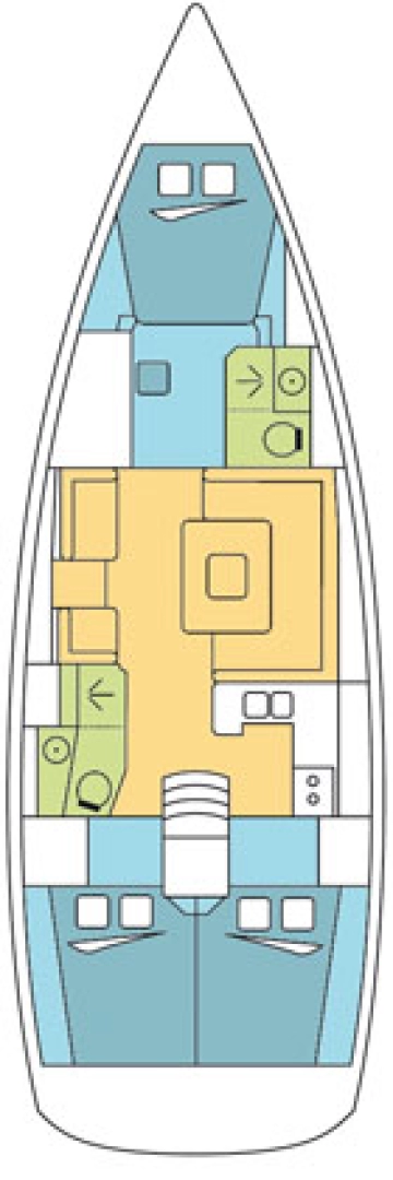 Jeanneau Sun Odyssey 439 między profesjonalistami a osobami prywatnymi w Raiatea Island