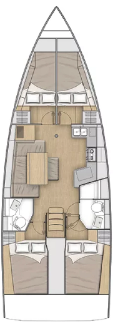 Wynajem Żaglowiec Bénéteau z patentem 