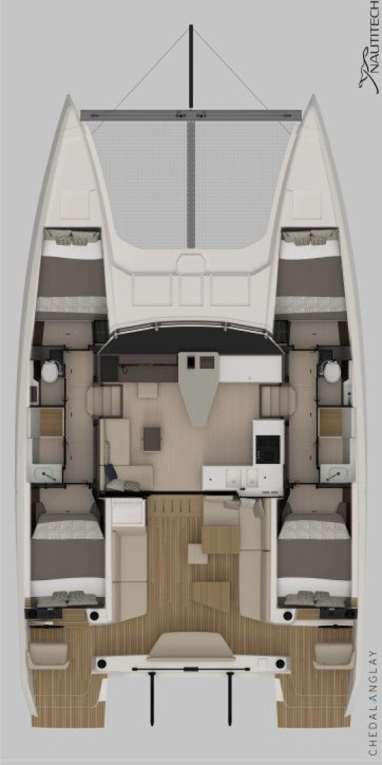 Wynajem Katamaran Nautitech z patentem 