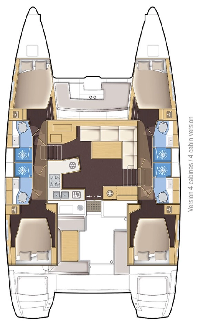 Wynajmij Lagoon Lagoon 450 Sport Top w Zadar