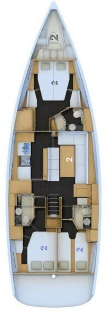 Wynajem Żaglowiec Jeanneau z patentem 