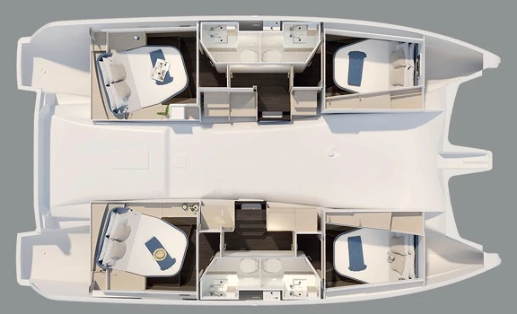 Wynajem w Kos- Fountaine Pajot Fountaine Pajot FP 41 Quatuor 3 na SamBoat