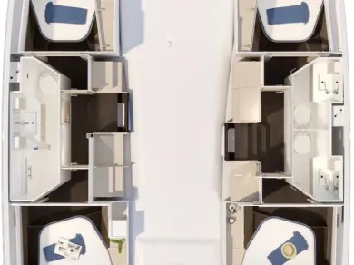 Fountaine Pajot Fountaine Pajot FP 41 Quatuor 4 między profesjonalistami a osobami prywatnymi w Golfe-Juan