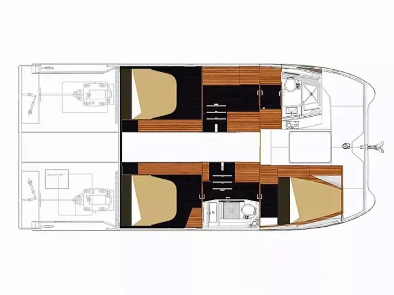 Wynajem Motorówka Fountaine Pajot z patentem 