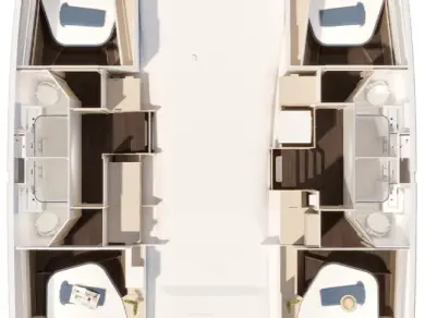 Wynajem Katamaran Fountaine Pajot z patentem 