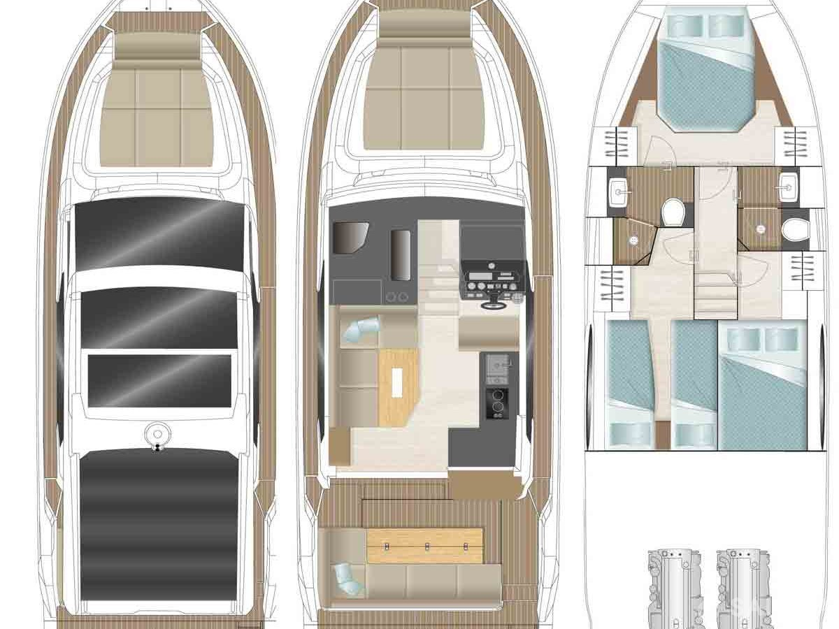Wynajem Luksusowy jacht Sealine z patentem 