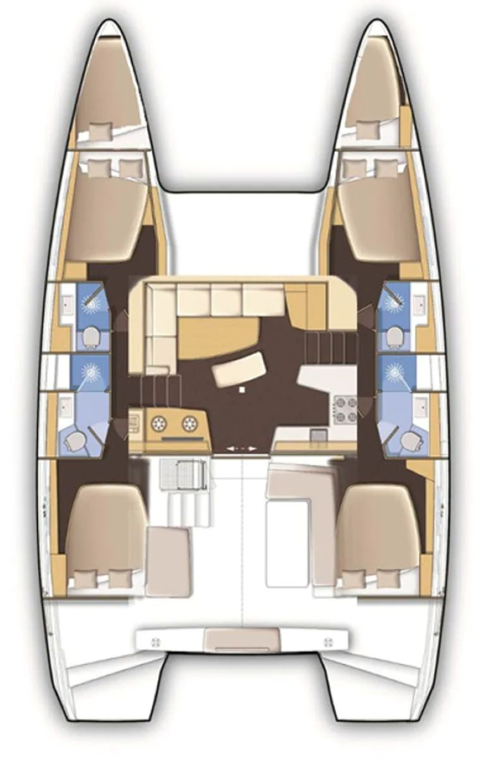 Wynajmij Katamaran z lub bez skippera Lagoon w Trogir