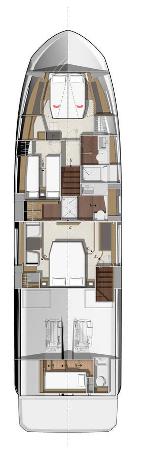 Wynajem łodzi Jeanneau Prestige 520 Flybridge - 3 + 1 cab. w Split na SamBoat 