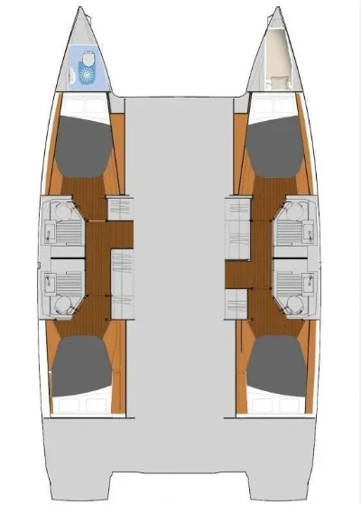 Fountaine Pajot Fountaine Pajot FP 41 Quatuor 4 między profesjonalistami a osobami prywatnymi w Nikiána