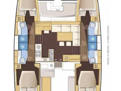 Wynajem łodzi Nydri tanio Lagoon 46