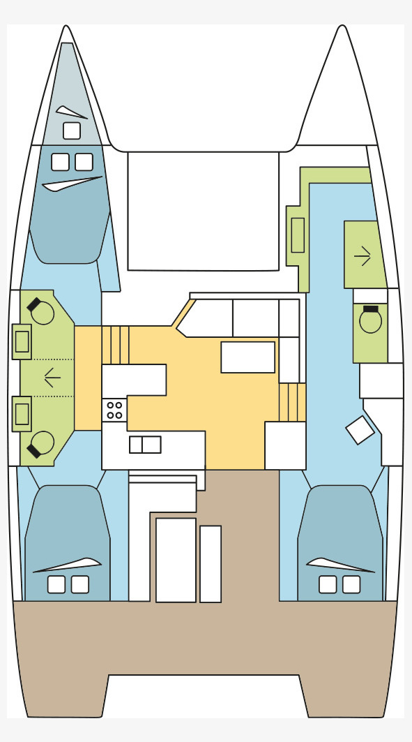 Wynajem Katamaran Fountaine Pajot z patentem 