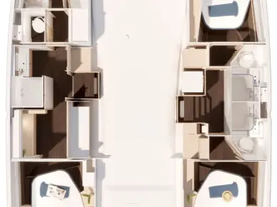 Fountaine Pajot Fountaine Pajot FP 44 Maestro - 3 cab. między profesjonalistami a osobami prywatnymi w Saint-Raphael