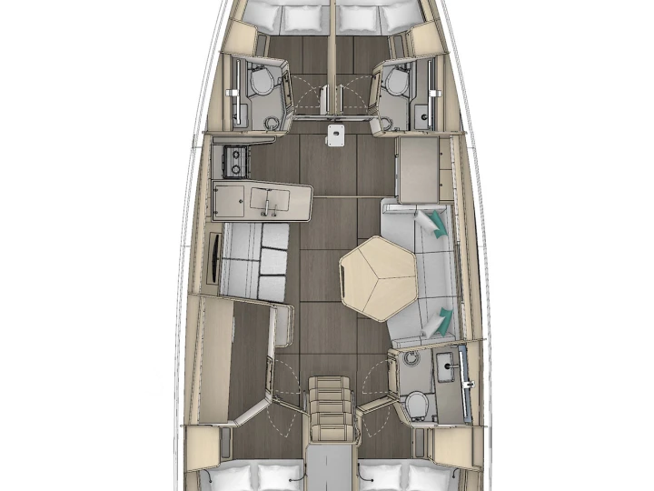 Wynajem łodzi Procida tanio Dufour 48