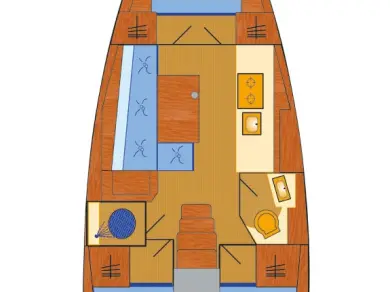 Wynajem Żaglowiec Bénéteau z patentem 