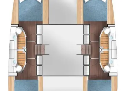 Wynajem Katamaran Cervetti Yachts z patentem 