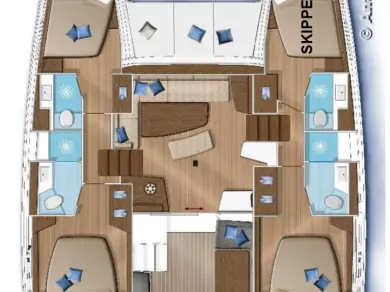 Lagoon Lagoon 42 między profesjonalistami a osobami prywatnymi w Ermoúpolis