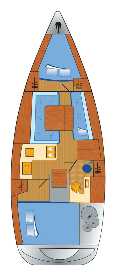 Wynajem Żaglowiec Bénéteau z patentem 