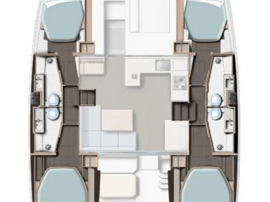 Leopard Catamarans / Robertson & Caine Leopard 42 - 4 cab. między profesjonalistami a osobami prywatnymi w Procida