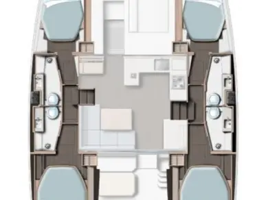 Leopard Catamarans / Robertson & Caine Leopard 42 - 4 cab. między profesjonalistami a osobami prywatnymi w Procida